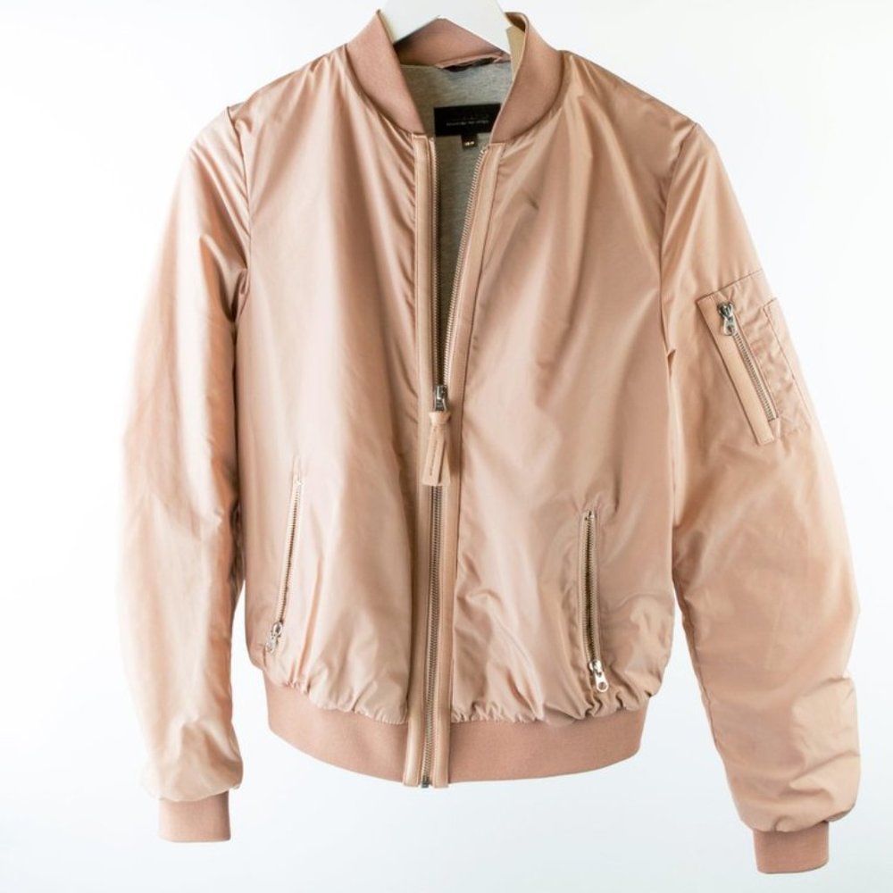 Mackage x Aritzia Cara Blush Pink Bomber Jacket